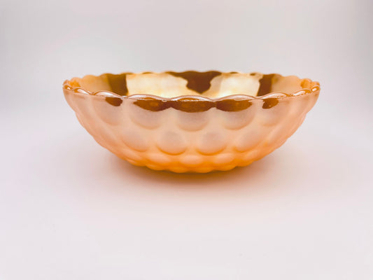 Product image for 'vintage 8 decorative peach lustreware bubble milk glass bowl' (view 356e6f)