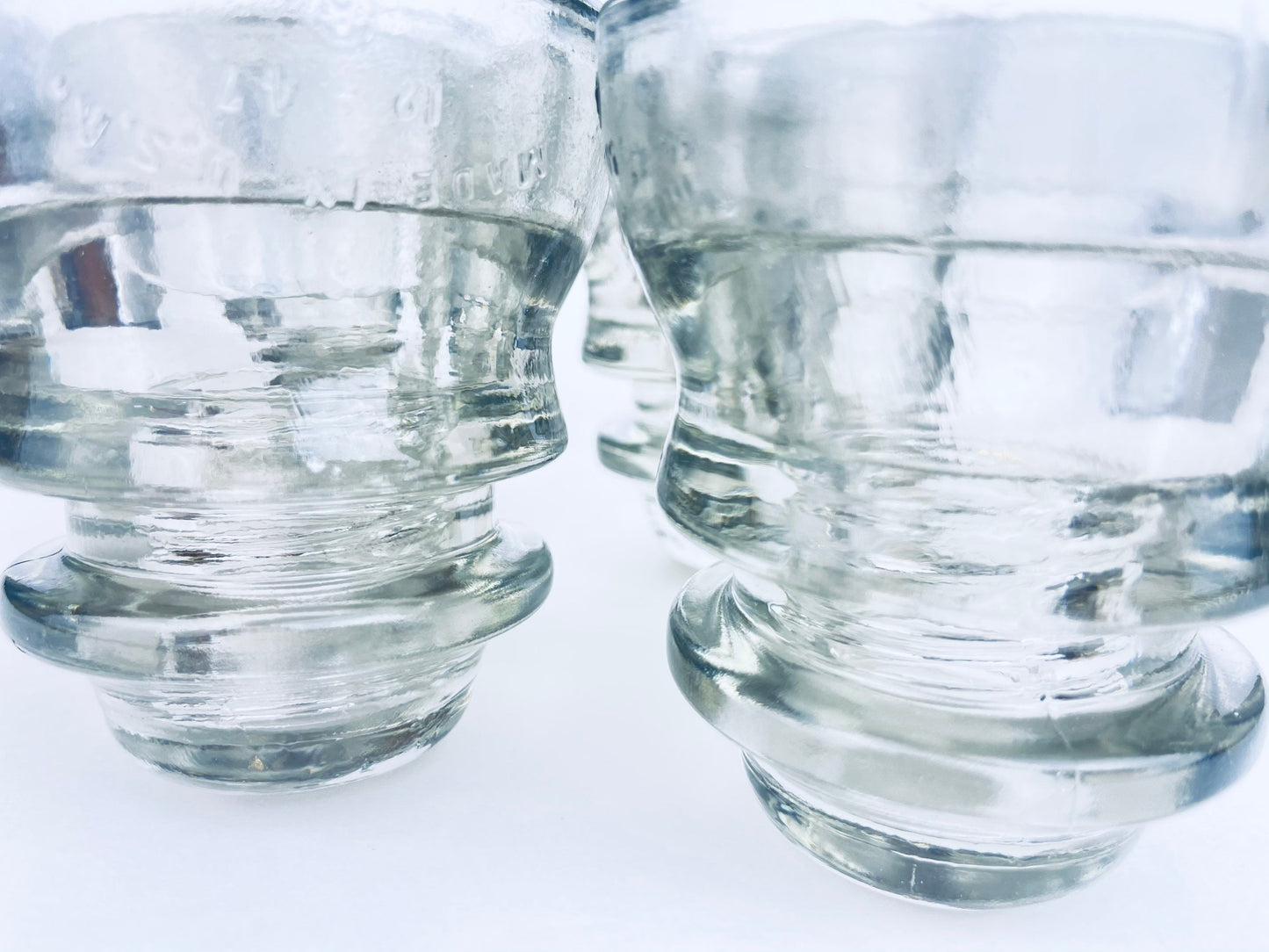 Product image for 'vintage whithall tatum heavy clear glass insulator made in usa sold separately' (view 7fb2d5)