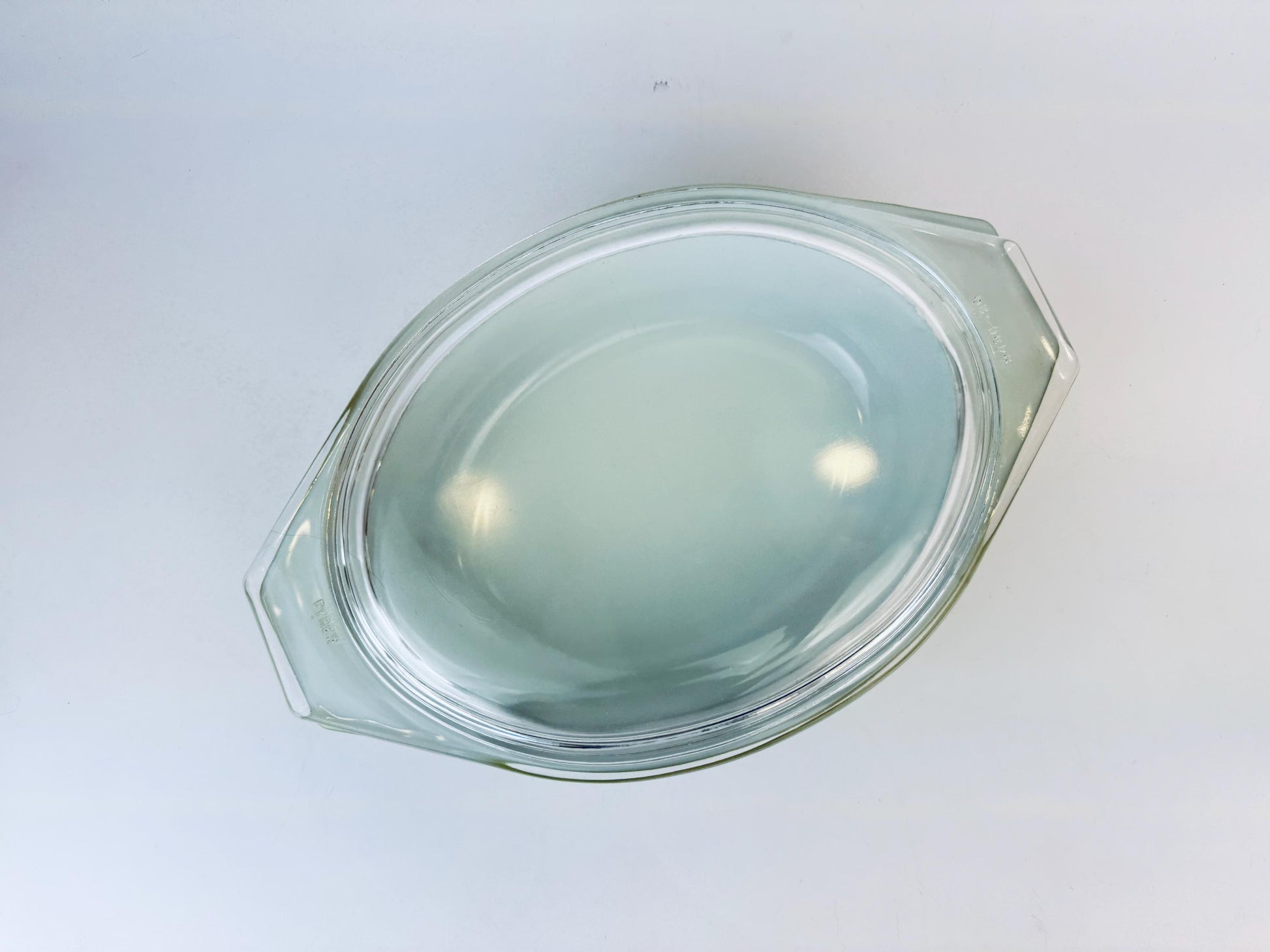 Product image for 'vintage pyrex oval casserole dish 043 1 1 2 qt green spring blossom pattern' (view 1a1813)