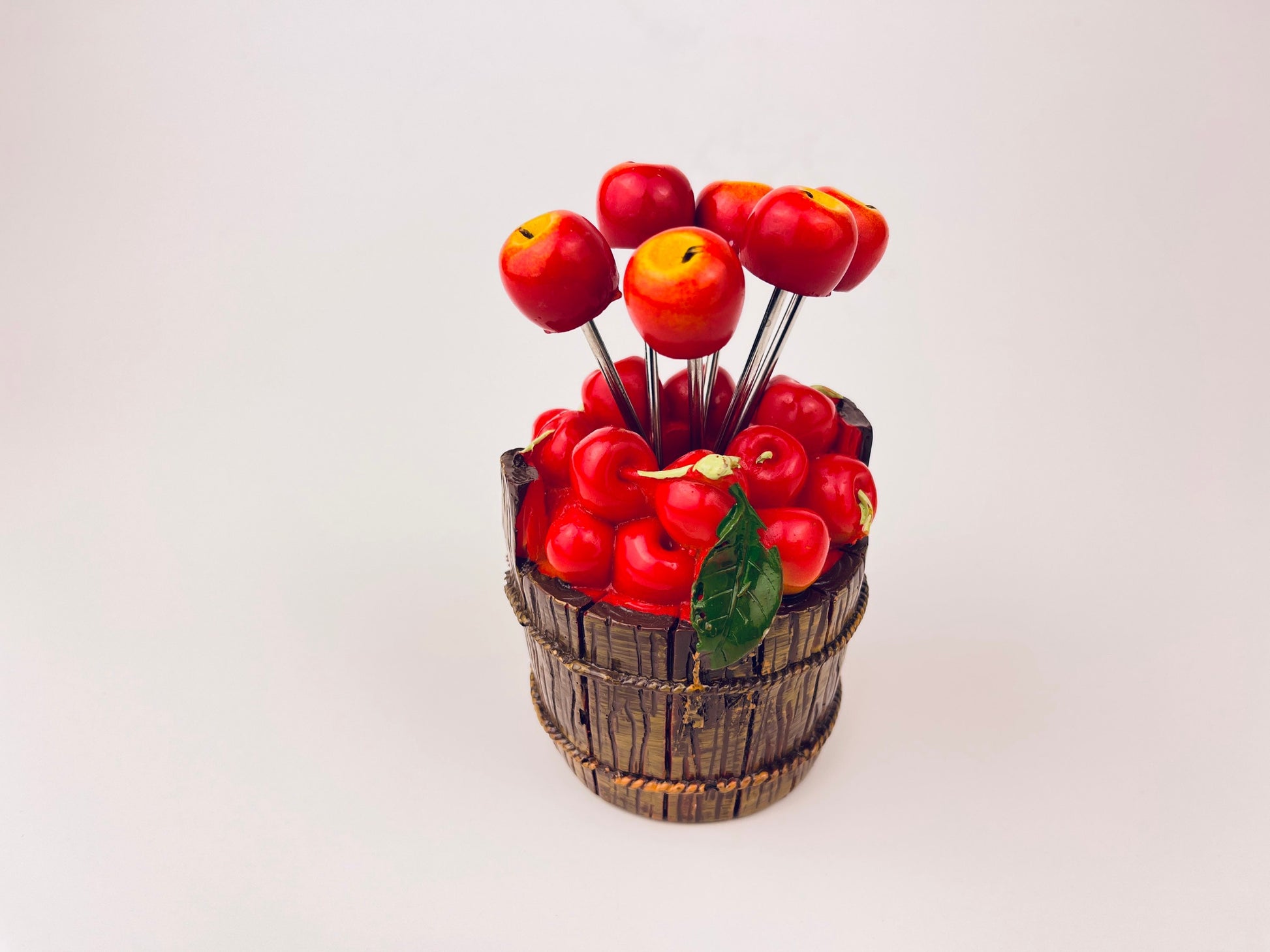 Product image for 'vintage apple bucket cocktail picks set of 6 mid century charcuterie utensils' (view 4dcc4c)
