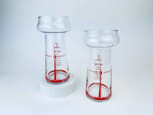 Product image for 'vintage cn tower toronto ontario canada souvenir glassware top of toronto blast off recipe barware dominion glassware made in canada' (view 000f29)