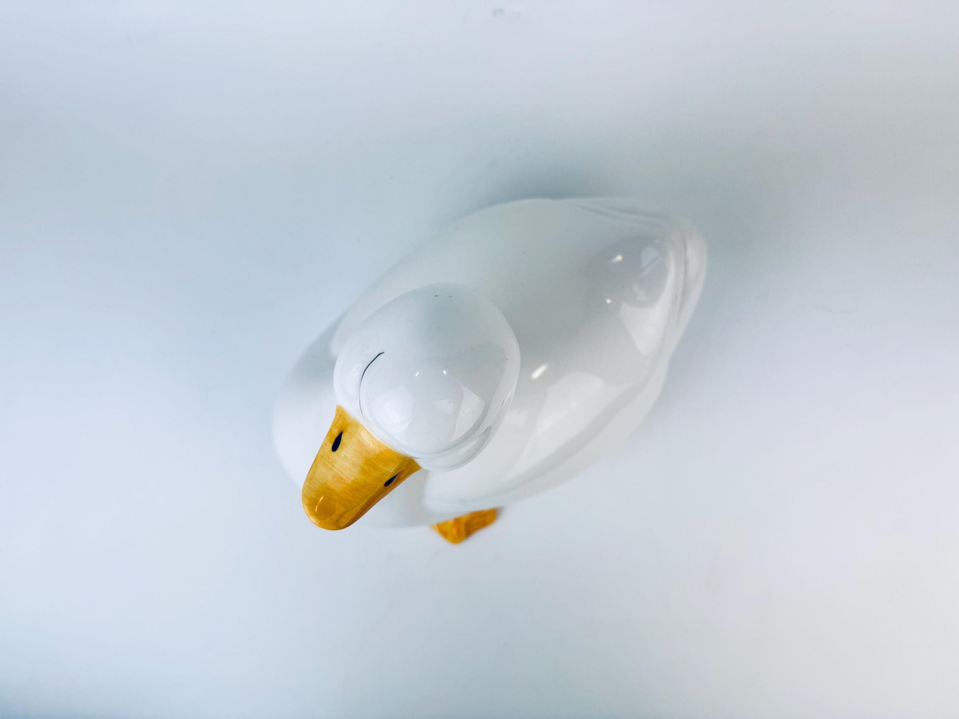 Product image for 'vintage large white ceramic duck figurine' (view 7c054a)