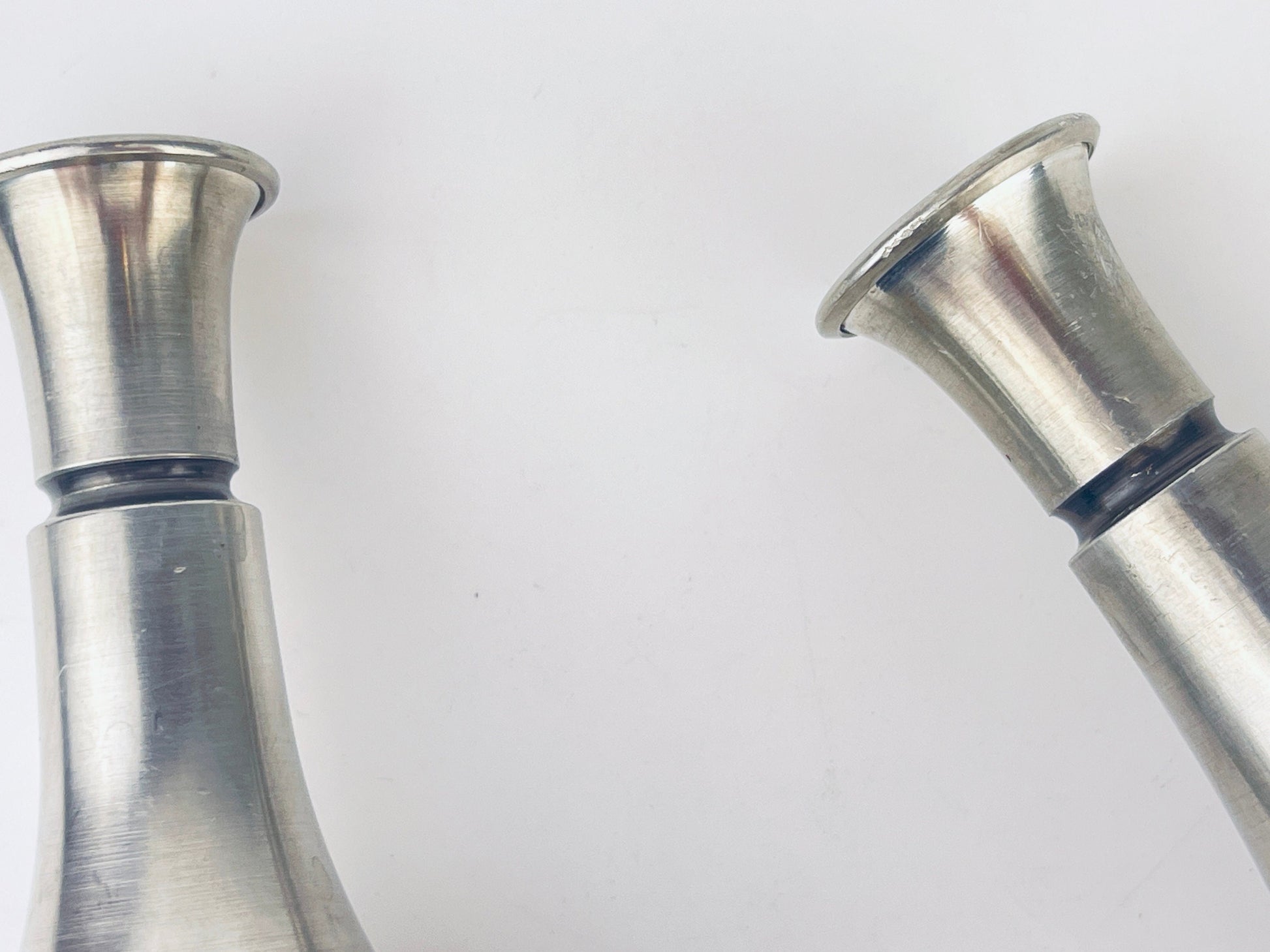 Product image for 'vintage pewter silver candle stick holders set of two 2 made in norway by gullsmedservise' (view 6b6ba8)