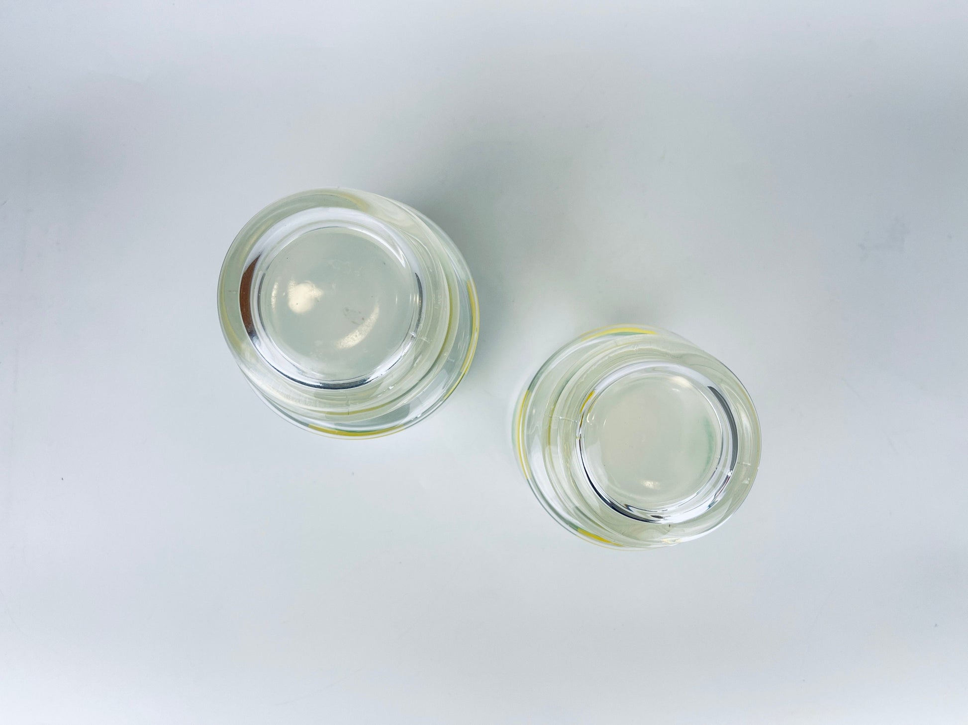 Product image for 'vintage yellow floral glass airtight container jar sold separately' (view a43a11)