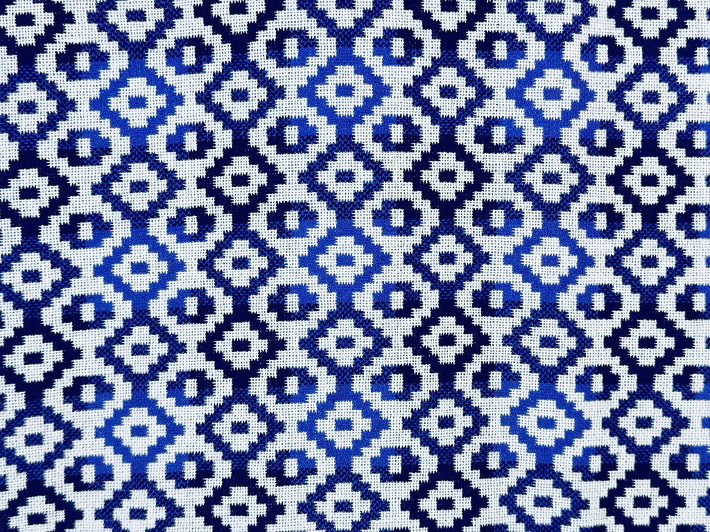 Product image for 'vintage purple white geometric thick woven jacquard fabric 27 x 55' (view d6997e)