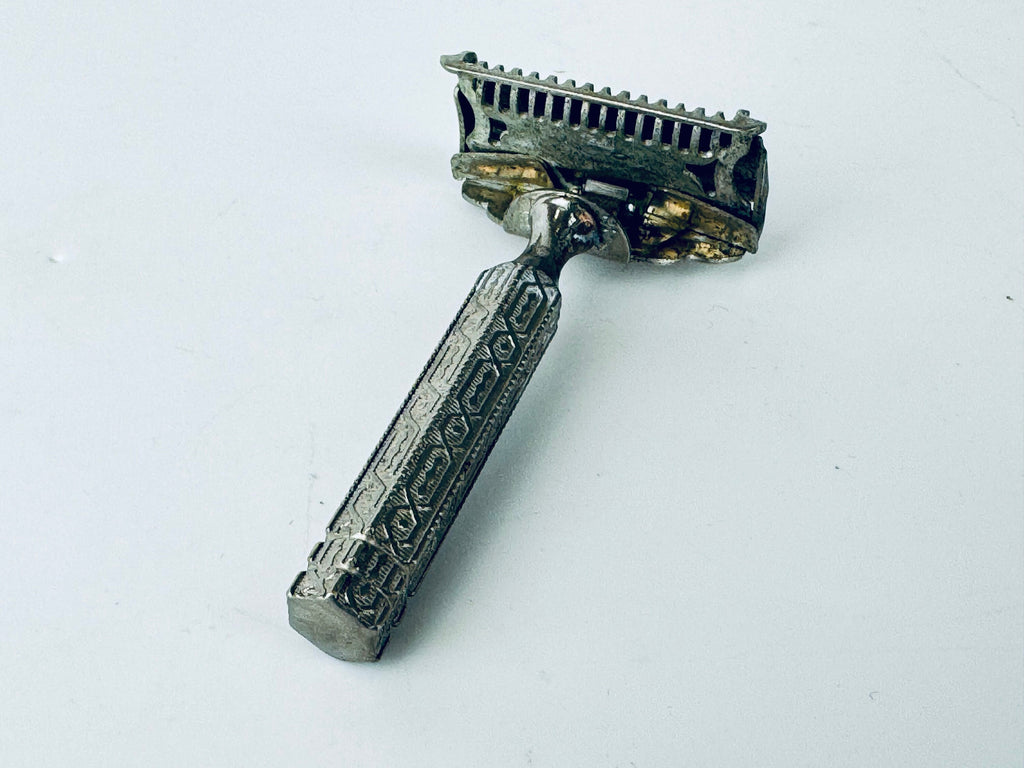 Product image for 'vintage antique gold silver metal ever ready razor blade flip top mens shaving made in england usa' (view 26cc82)