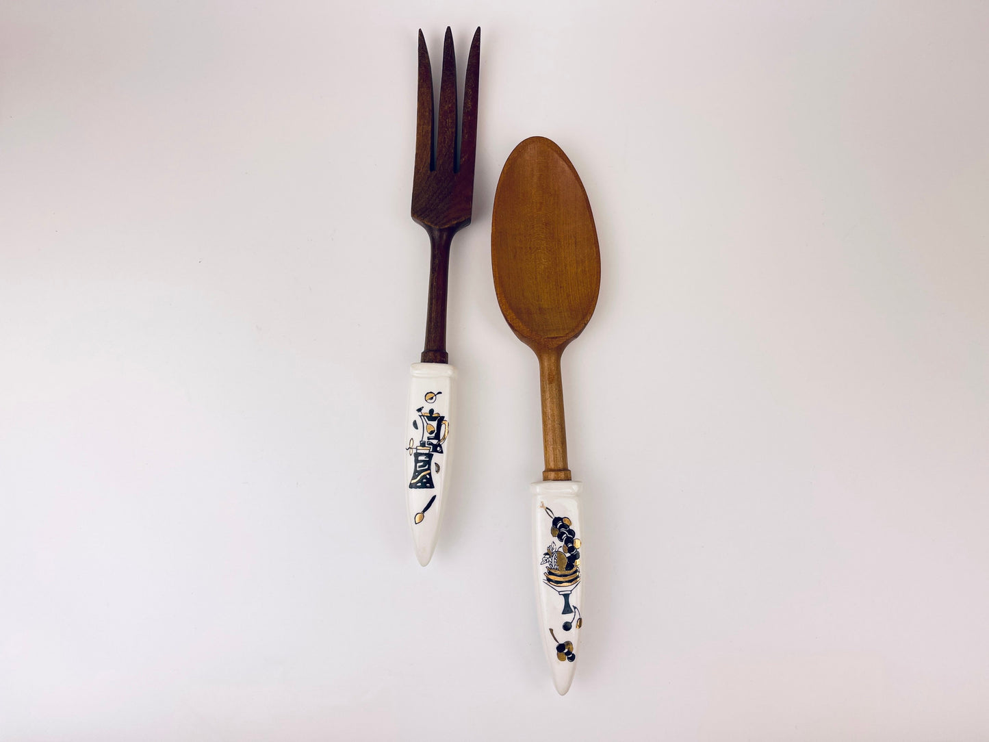 Product image for 'vintage mcm wood ceramic serving utensils made in japan' (view 40abab)