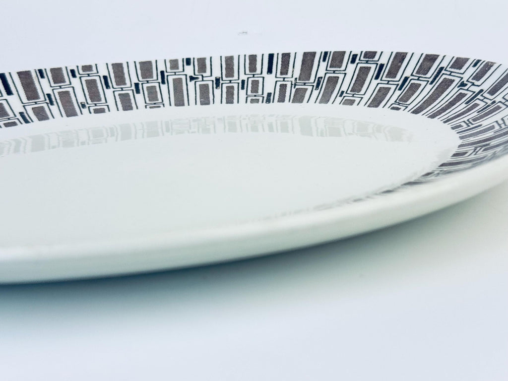 Product image for 'vintage espresso ridgway ironstone oval serving tray plater made in england' (view d1685f)