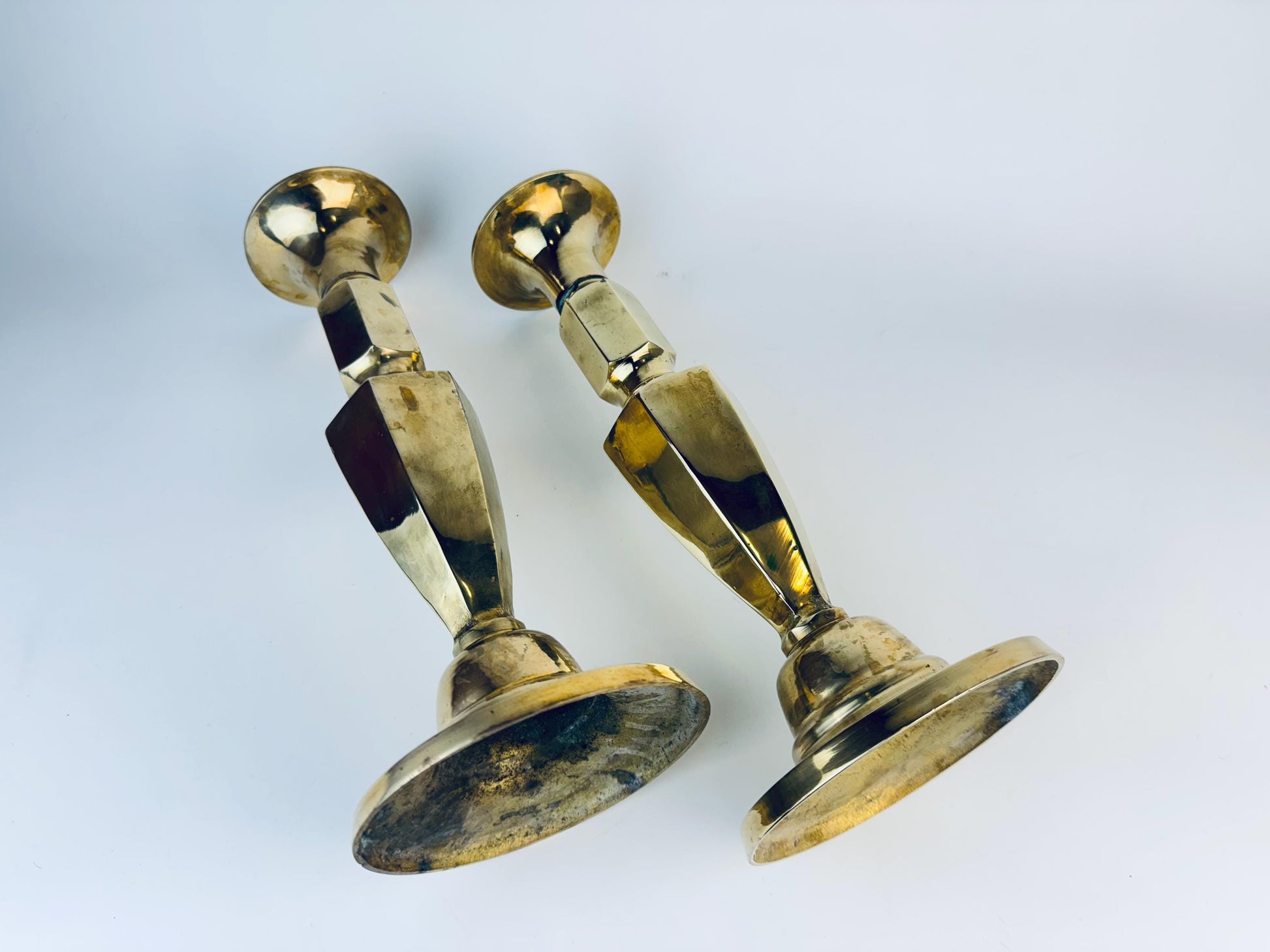 Product image for 'vintage 1980s tall regal brass candlestick holders set of 2 11 6 heavyweight elegance' (view ea1eeb)