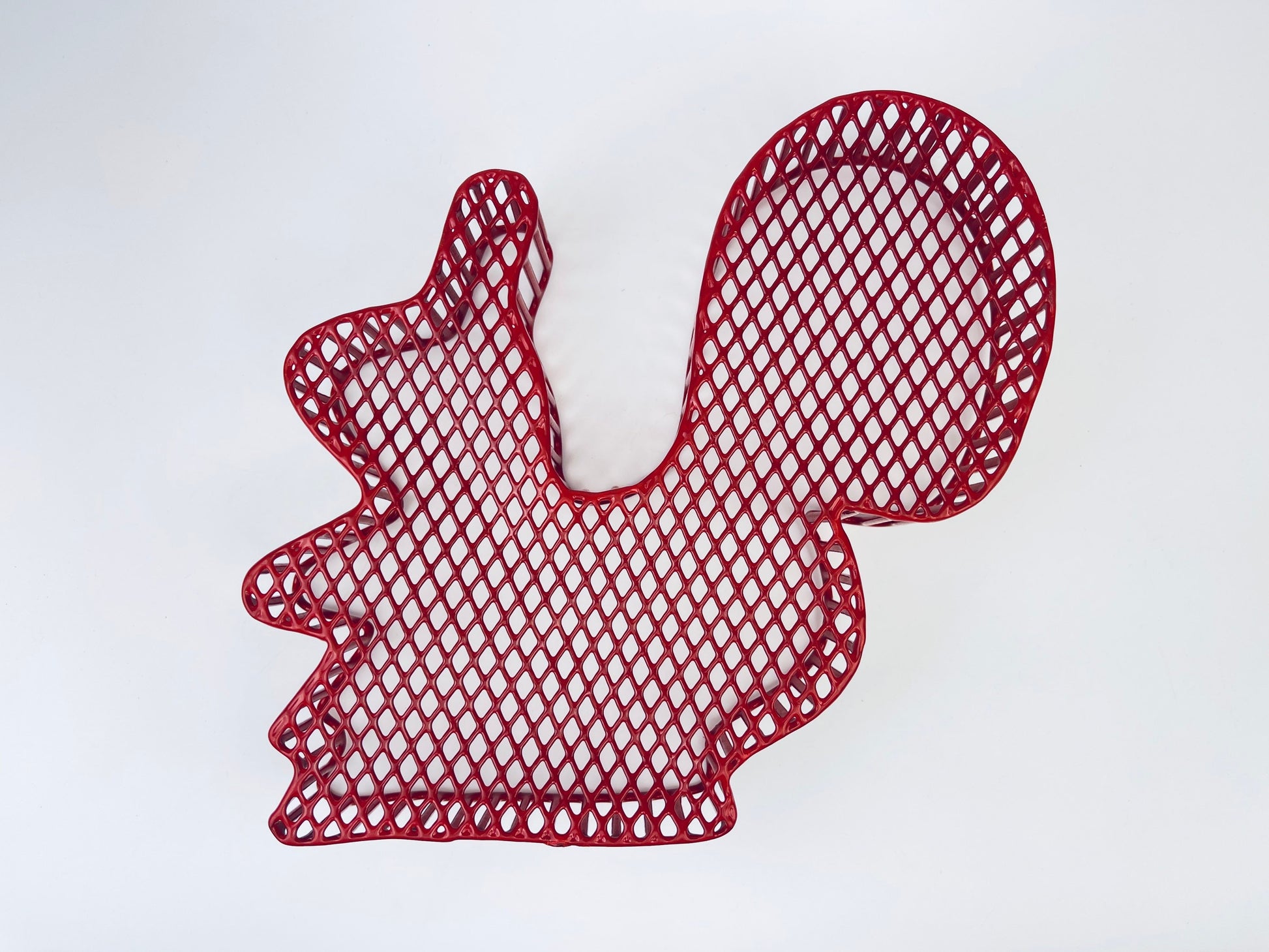 Product image for 'vintage red wire squirrel basket mid century wall or desk organizer' (view 7670b0)