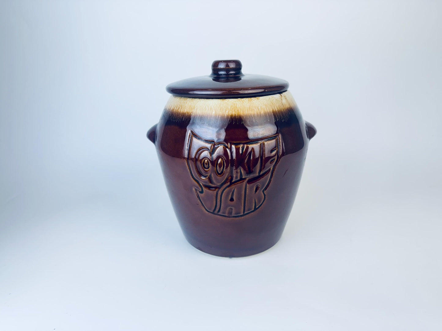 Product image for 'vintage mccoy pottery brown glazed ceramic cookie jar countertop canister made in usa' (view 9a0b03)