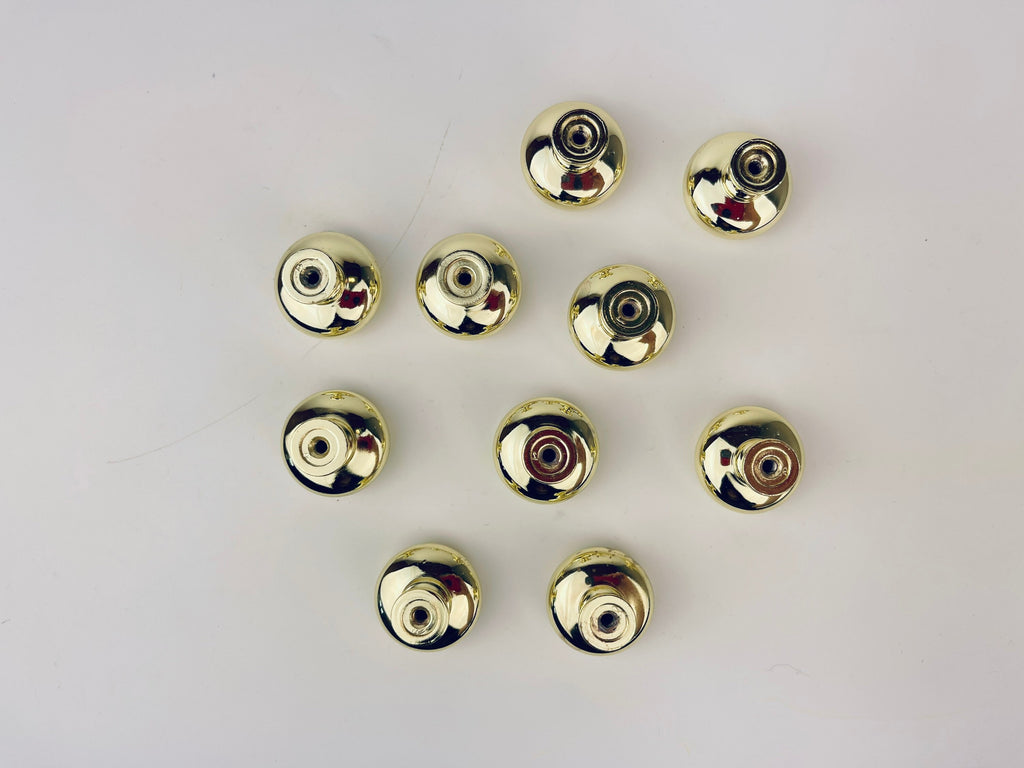 Product image for 'vintage shinny brass round circular knob drawer pull hardware new old stock nos individually priced' (view a6fb94)