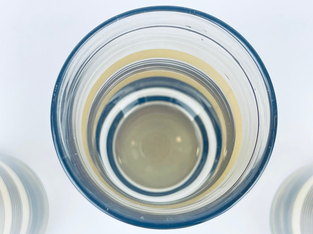 Product image for 'vintage beige brown striped water glasses set of four 5' (view 117f8a)