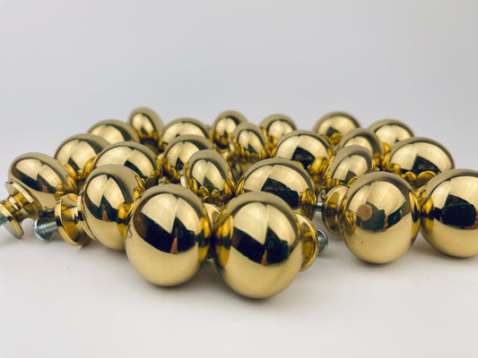 Product image for 'vintage 1980s solid brass drawer knob polished circular pull for cabinets or dressers' (view c3832f)