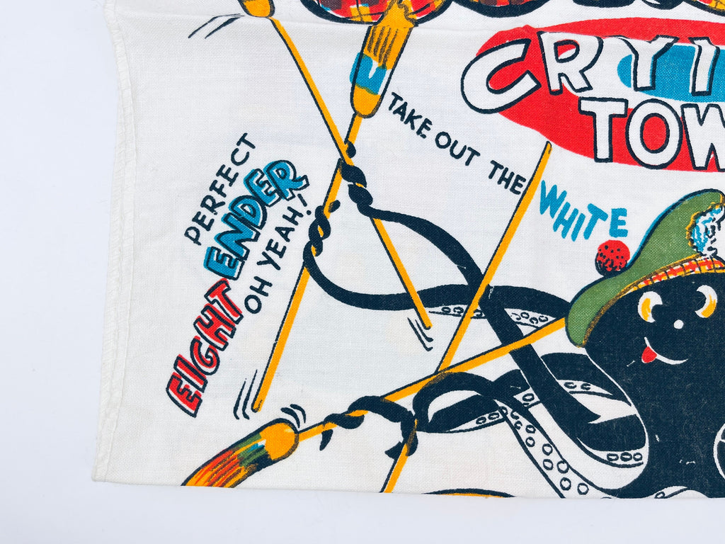 Product image for 'vintage curlers crying tea towel excellent curlers gift' (view 7790f6)