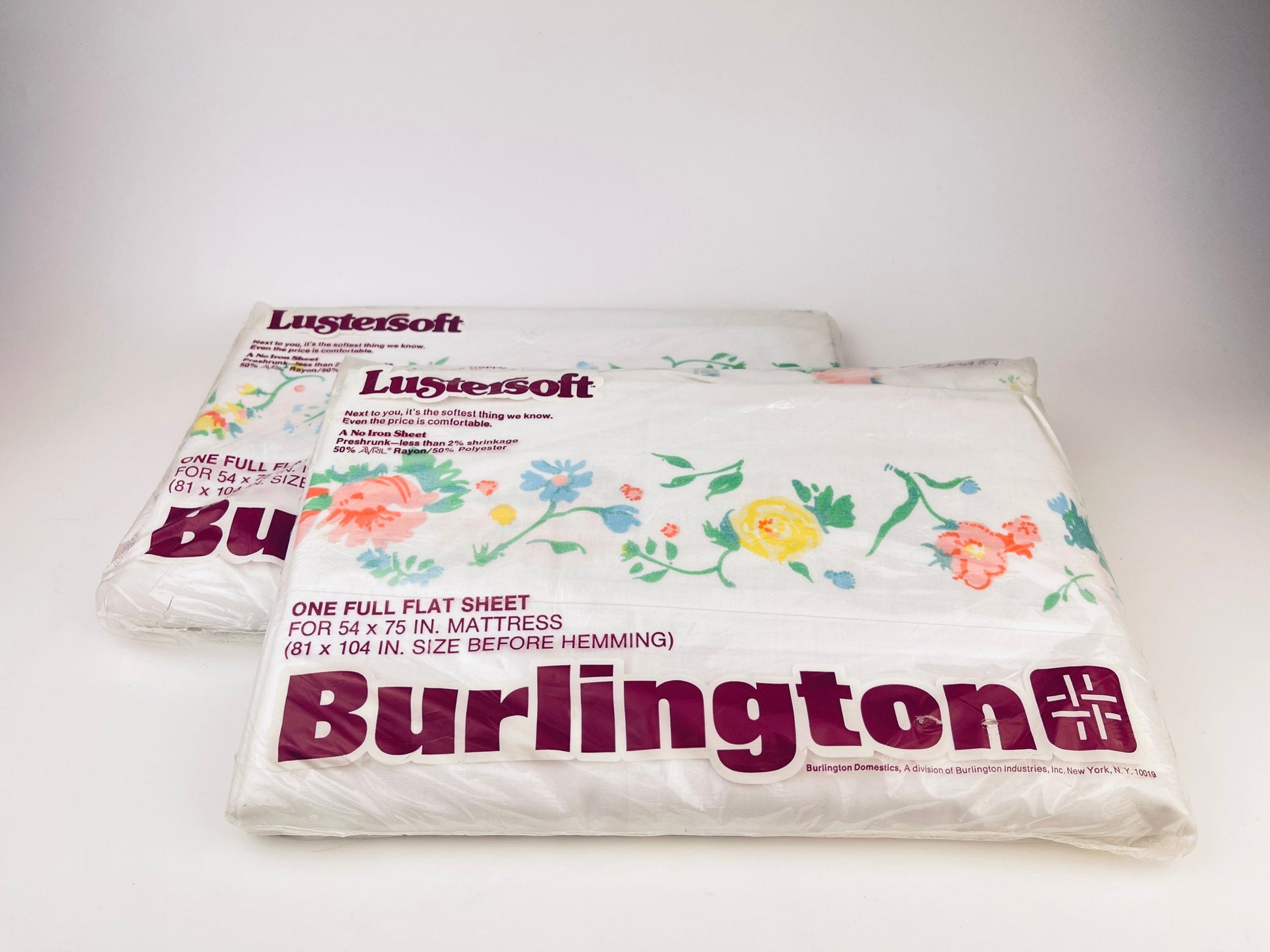 Product image for 'vintage burlington lustersoft full double flat sheet pillow case new old stock nos made in canada sold separately' (view 461151)