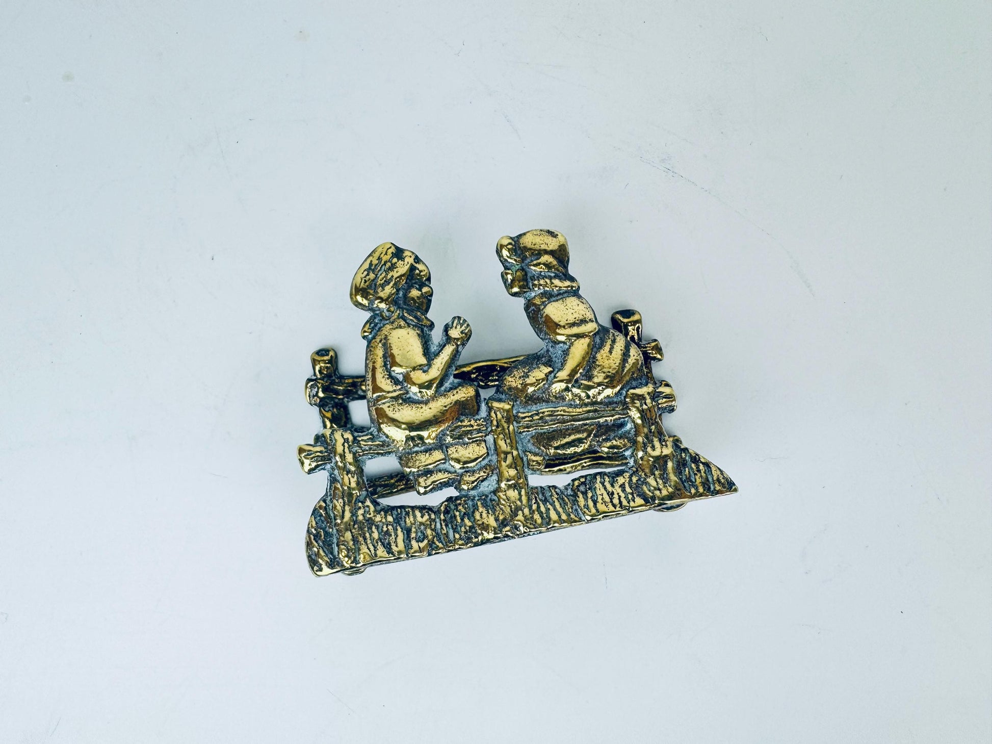 Product image for 'vintage solid brass letter holder office organiser' (view d3d0be)