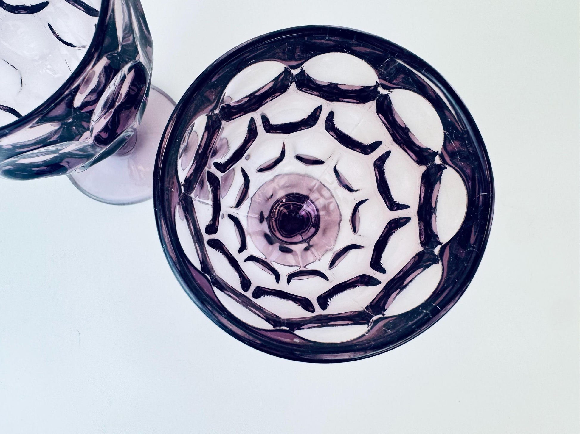 Product image for 'vintage plum purple fostoria moonstone glasses set of two 2' (view 8c1887)