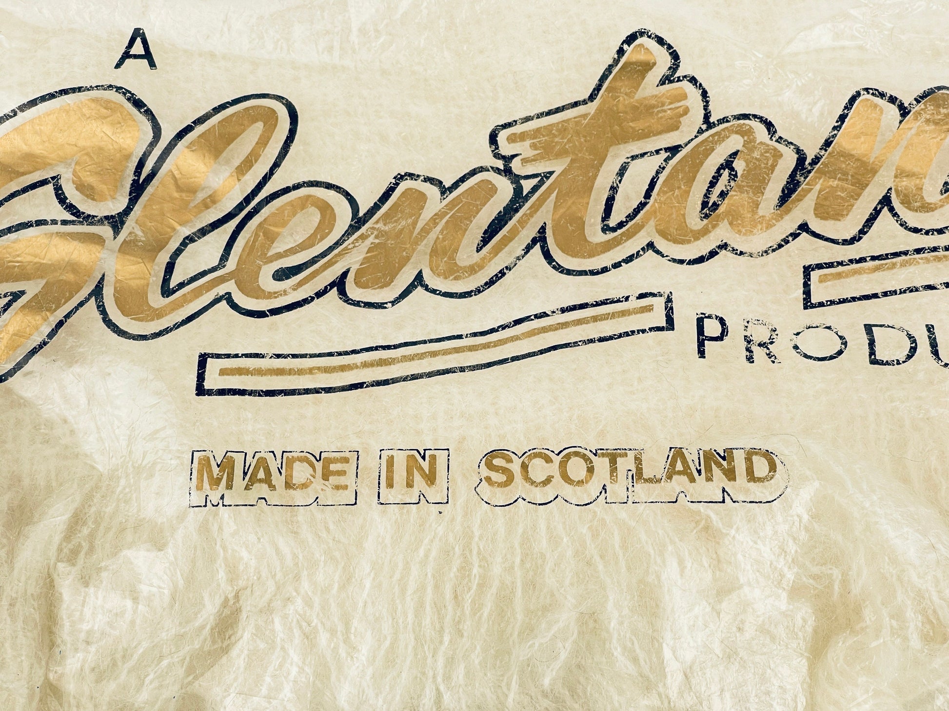 Product image for 'vintage glentana beige mohair wool plaid fringe scarf table runner made in scotland new old stock nos' (view 46dd6e)