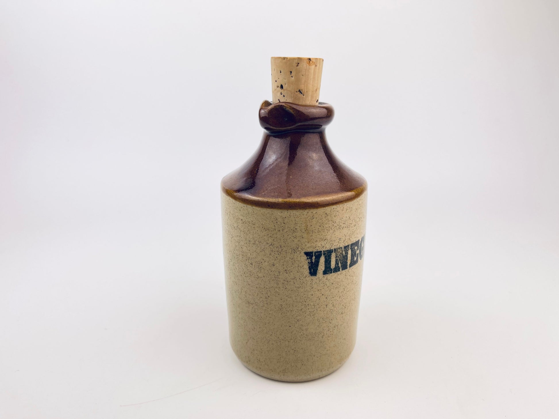 Product image for 'vintage vinegar stoneware dispenser pearsons of chesterfield 1810 made in england eatons canada' (view 65b329)