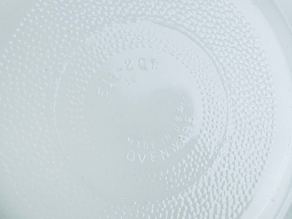 Product image for 'vintage glasbake green pinwheel bushel of wheat pattern casserole dish 514 2 qt made in usa' (view aabcca)