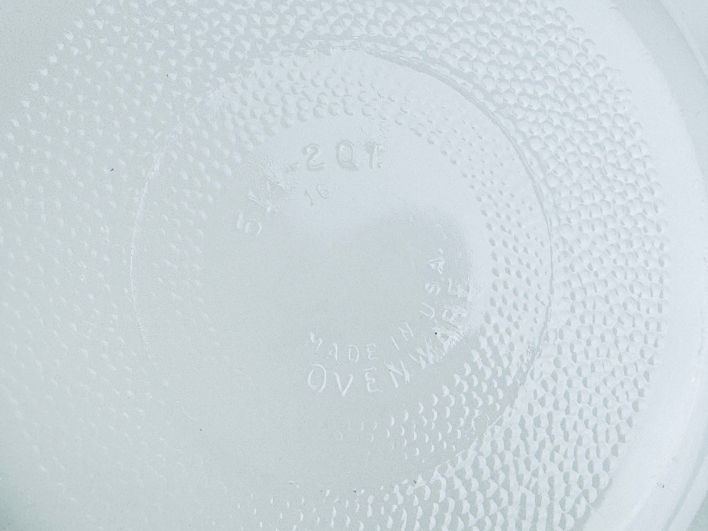 Product image for 'vintage glasbake green pinwheel bushel of wheat pattern casserole dish 514 2 qt made in usa' (view aabcca)