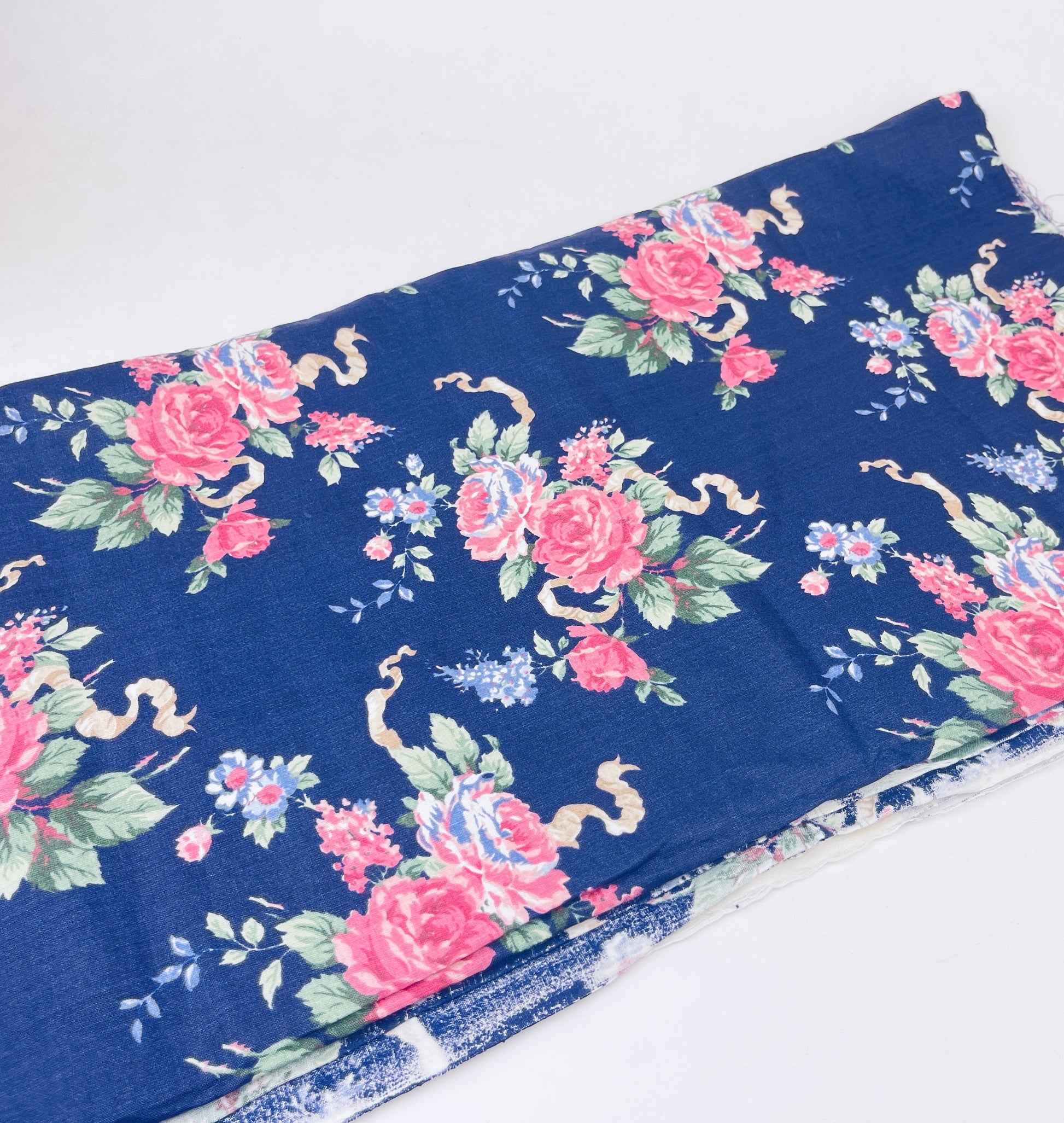 Product image for 'vintage indigo floral print fabric 42 x 45 marcus brothers textiles' (view 79f9a9)