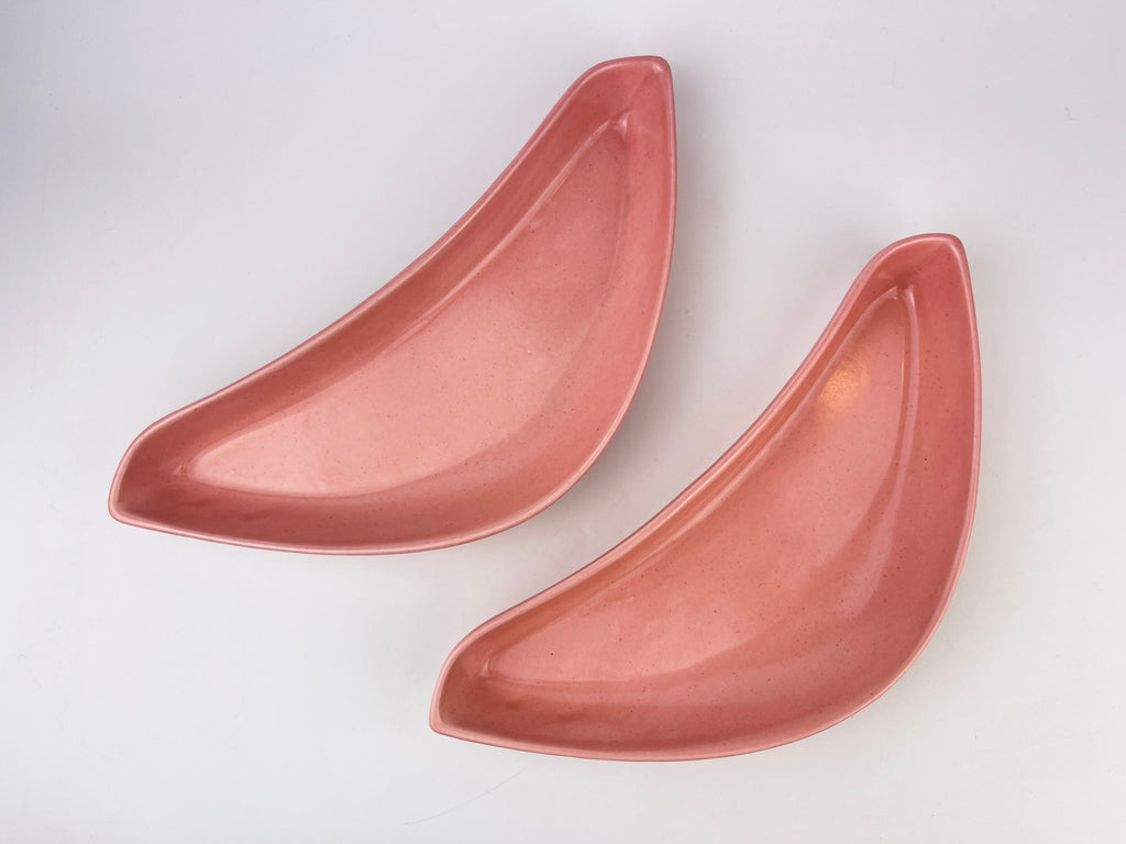 Product image for 'vintage 1950s pink boomerang dishes santa anita ware california mcm atomic ceramic tray set' (view 9c1c1e)
