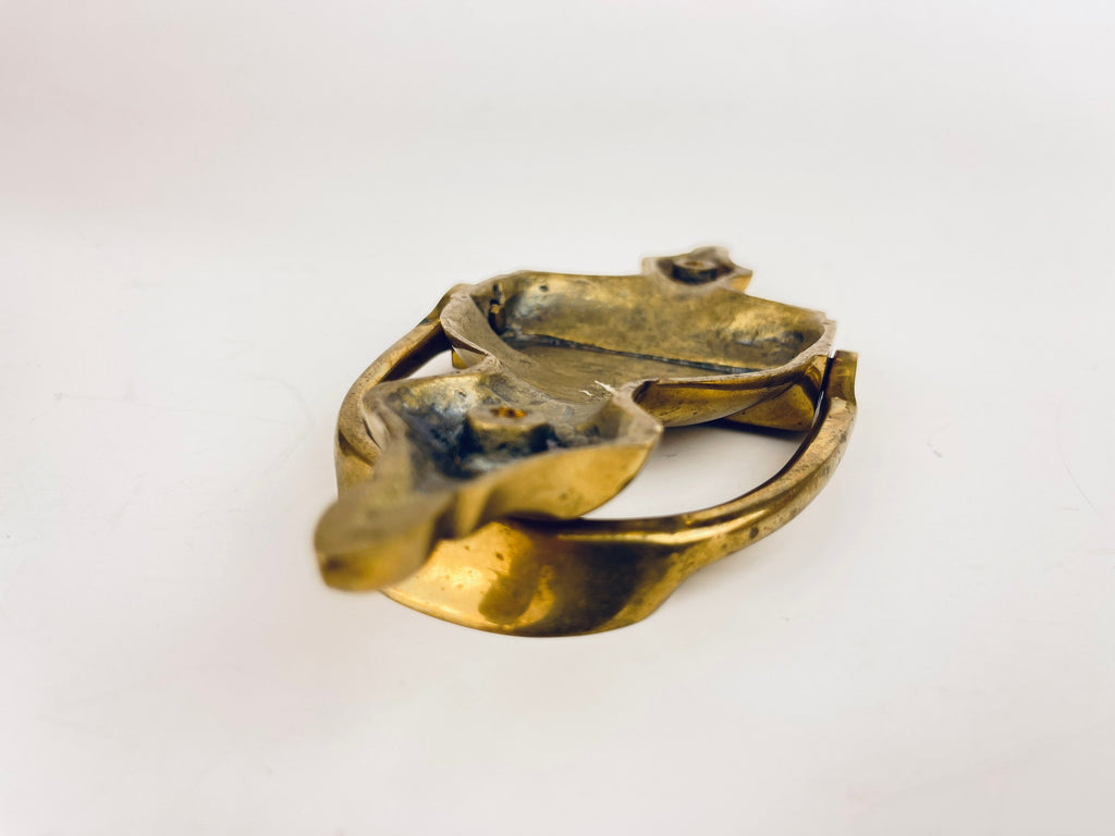 Product image for 'vintage brass door knocker attractive aged patina' (view 32397c)
