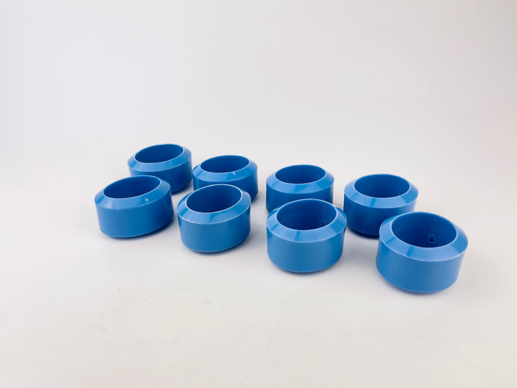 Product image for 'vintage robins egg blue oval plastic napkin rings set of eight 8' (view d1979c)