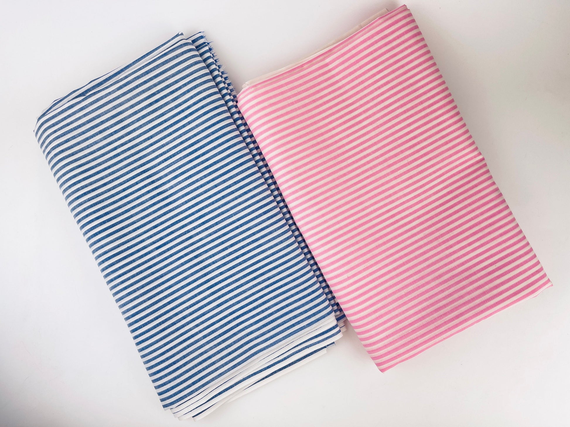 Product image for 'vintage pink blue striped fabric material sold separately' (view 2e4877)