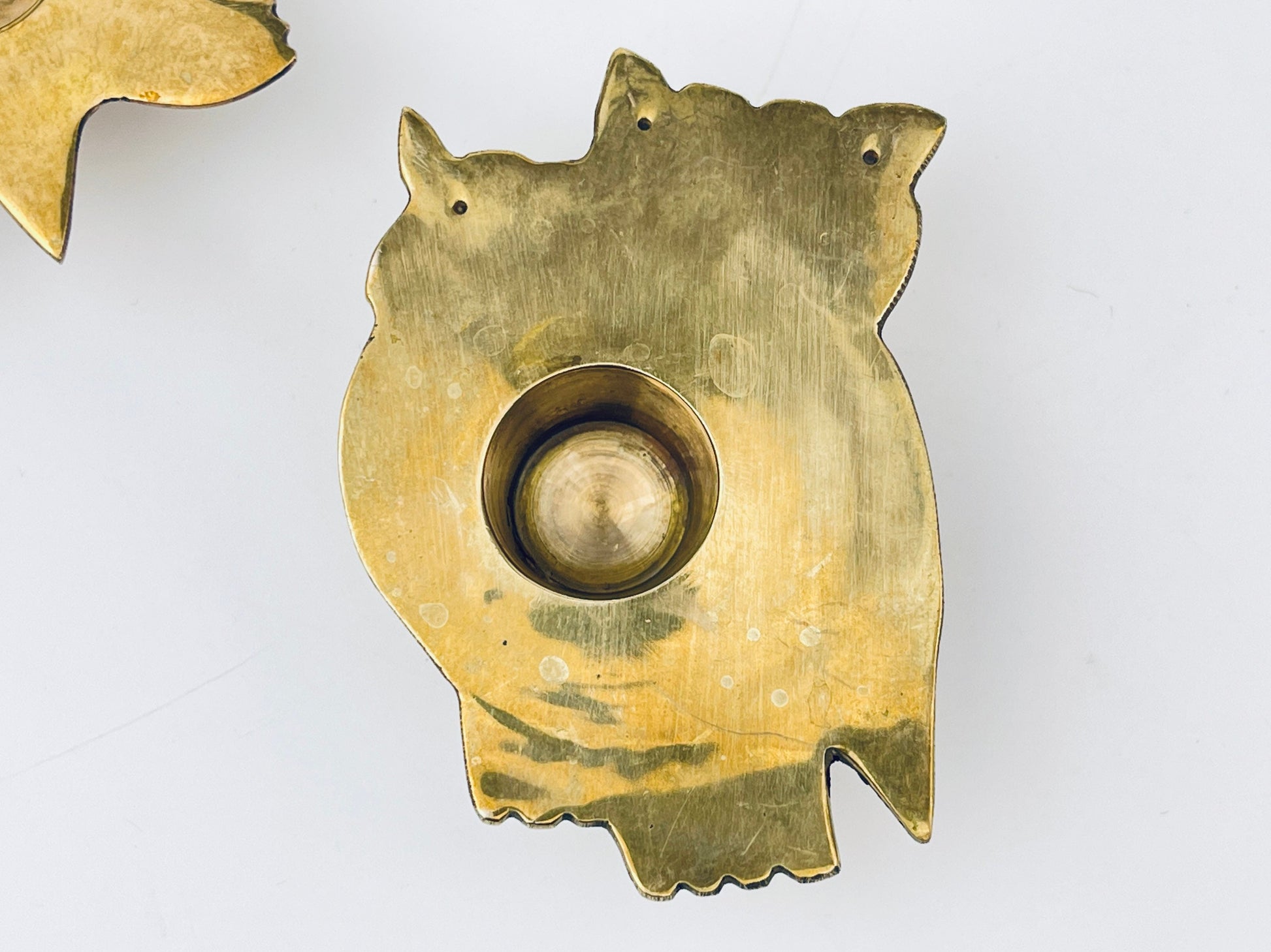 Product image for 'vintage owl turtle gold brass candlestick holders sold separately' (view 400ded)