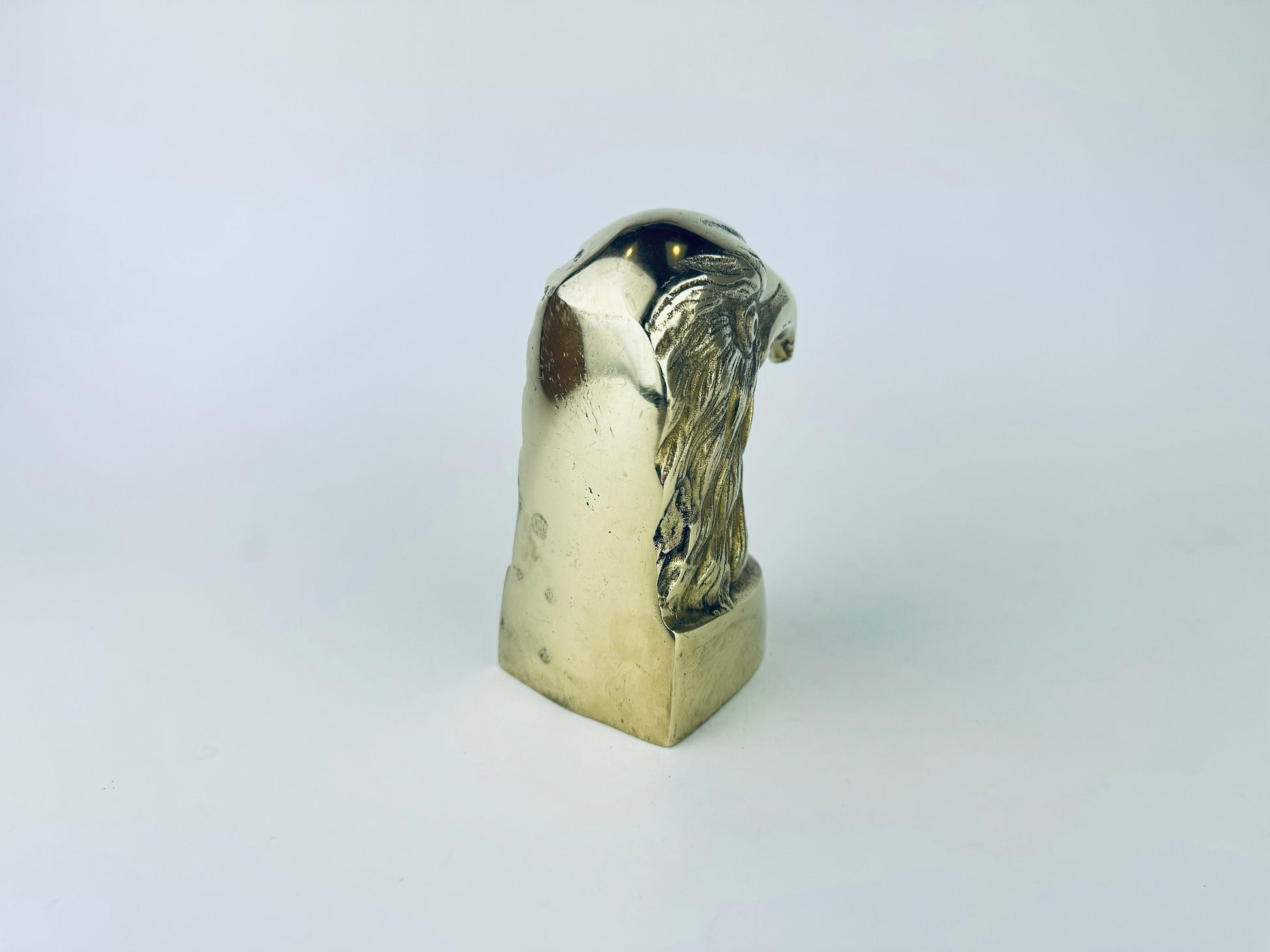 Product image for 'vintage brass eagle bird bookend attractive aged metal patina' (view 23128b)