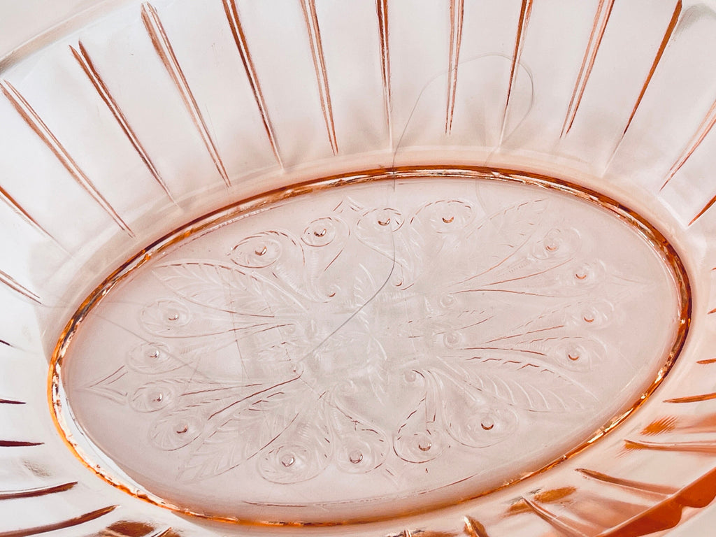 Product image for 'vintage pink sweetheart pattern depression glass macbeth evans sold separately' (view 280885)