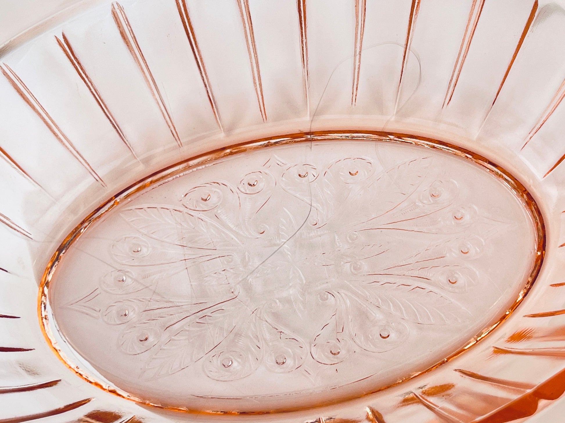 Product image for 'vintage pink sweetheart pattern depression glass macbeth evans sold separately' (view 280885)