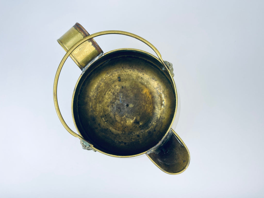 Product image for 'vintage brass lion watering can pot attractive aged metal patina' (view 2a8b70)