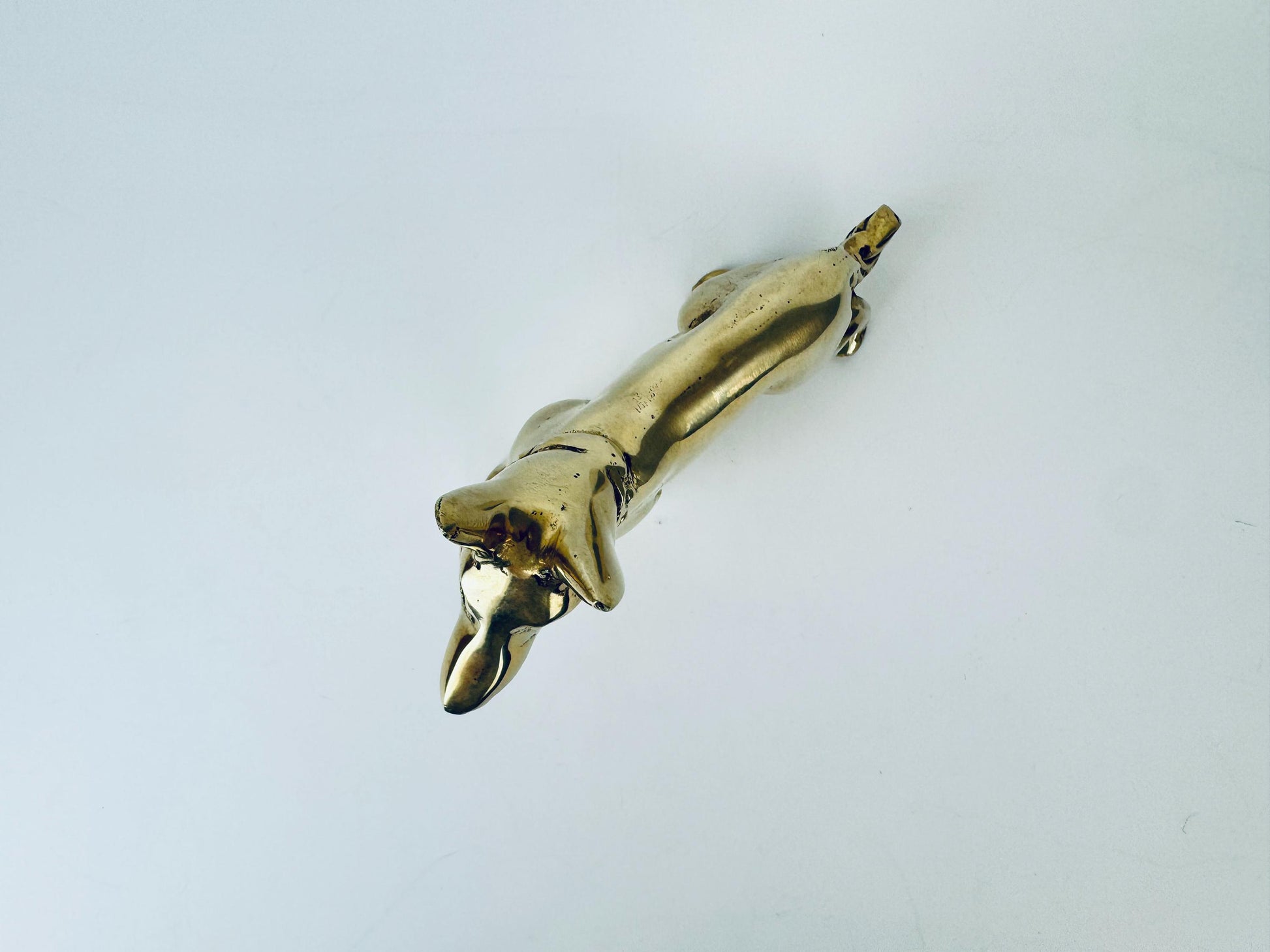 Product image for 'vintage solid brass german shepherd dog sculpture attractive aged metal patina' (view c30c73)