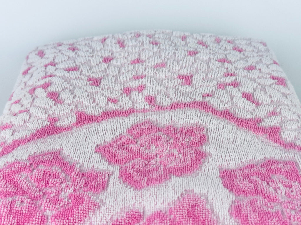 Product image for 'vintage heritage large pink green floral beach shower towel 100 cotton sold separately' (view 9c974d)