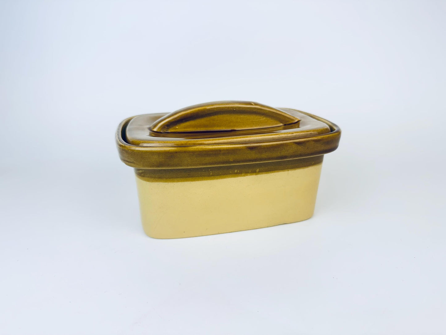 Product image for 'vintage glazed ceramic cheese butter dish granville by tg green ltd gresley church made in england' (view f65126)