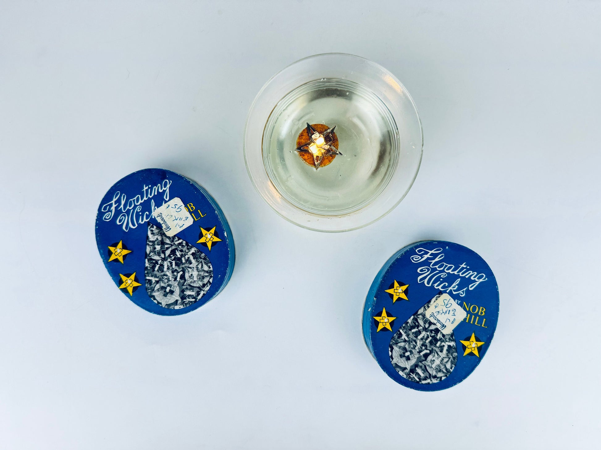 Product image for 'vintage floating wicks by nob hill set of fifty 50 wicks made in japan' (view e8289c)