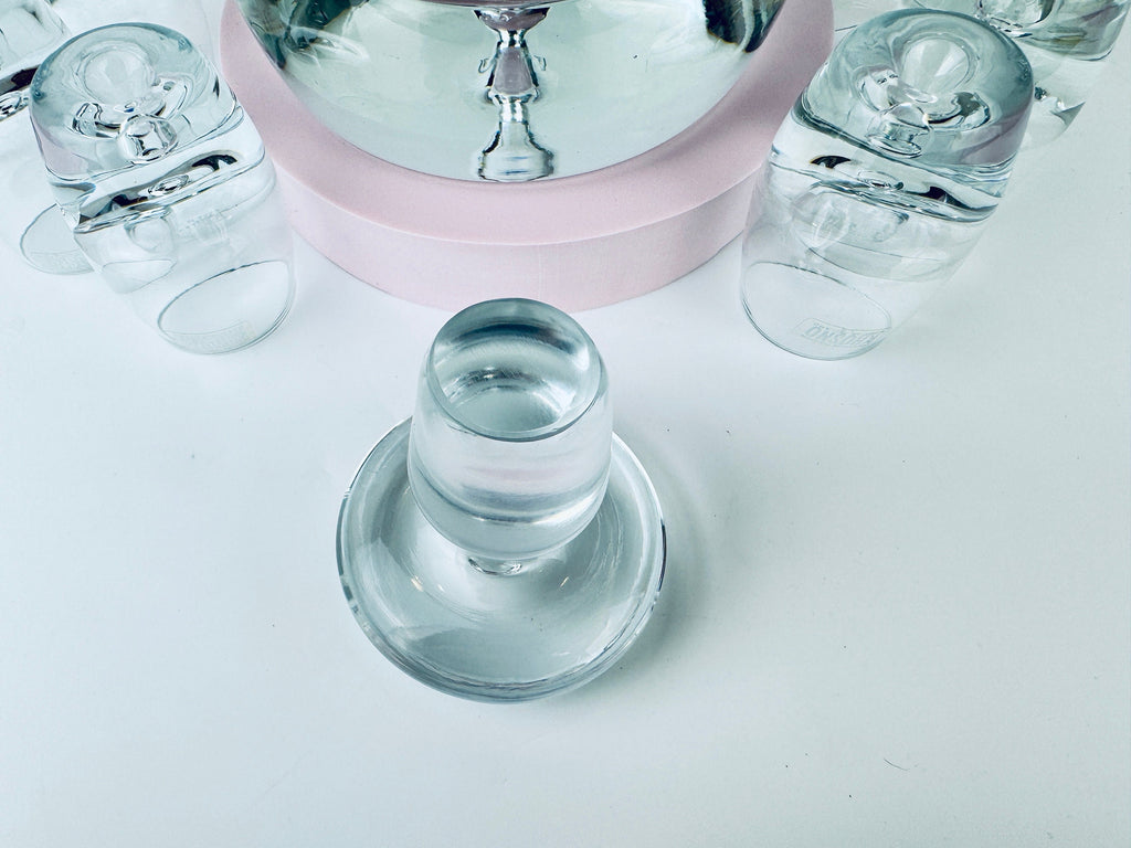 Product image for 'vintage krosno controlled bubble crystal glass barware set glass decanter six 6 shot glasses made in poland' (view 5c0599)