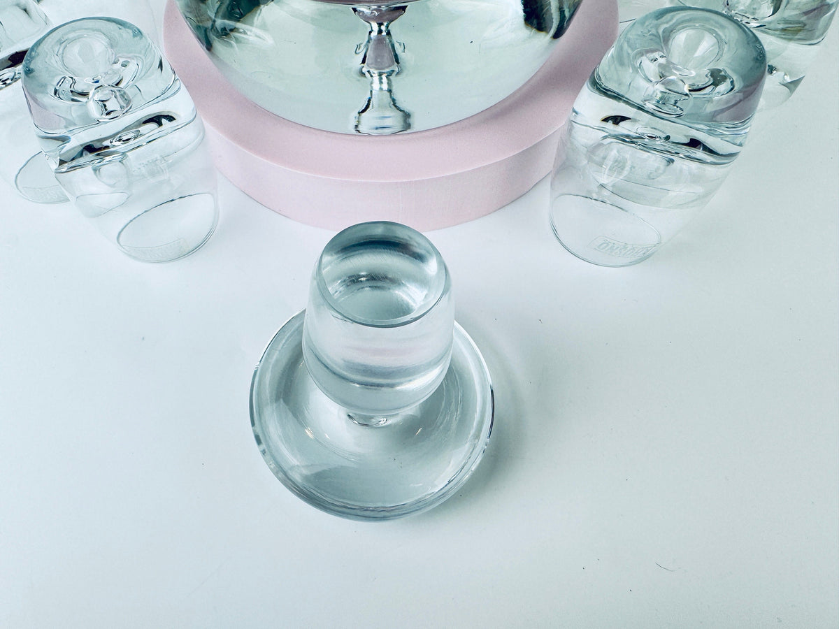 Product image for 'vintage krosno controlled bubble crystal glass barware set glass decanter six 6 shot glasses made in poland' (view 5c0599)
