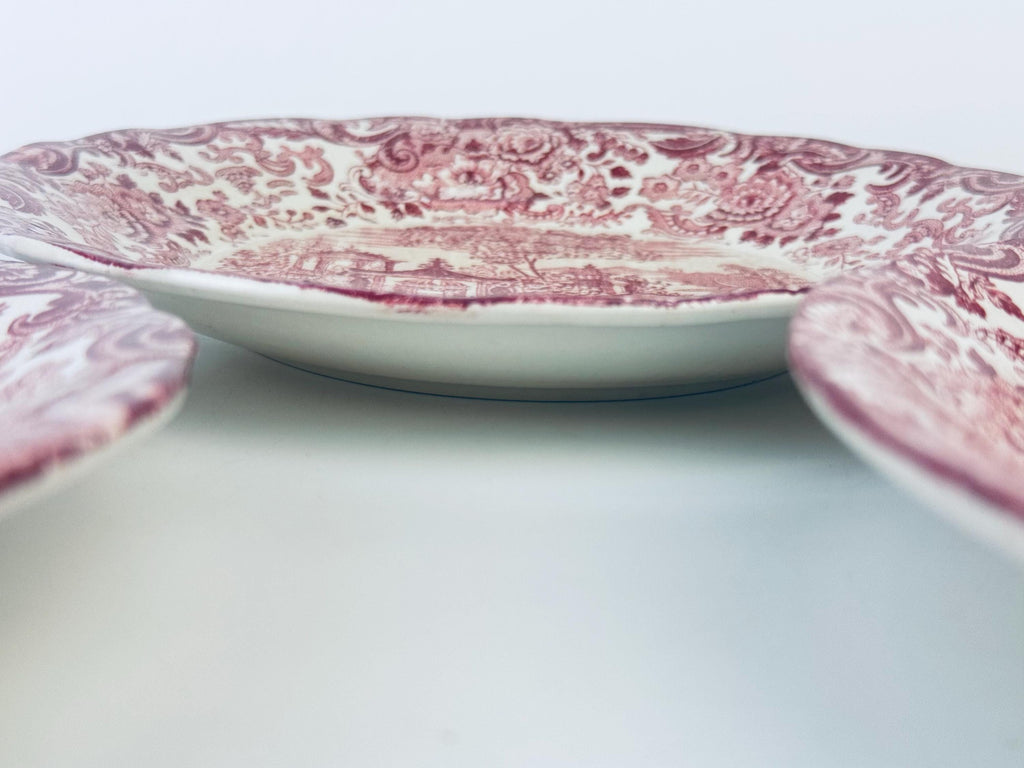 Product image for 'vintage 1940s la cartuja de sevilla pickman red transferware plates spanish earthenware serving display plates sold separately' (view 9244dc)