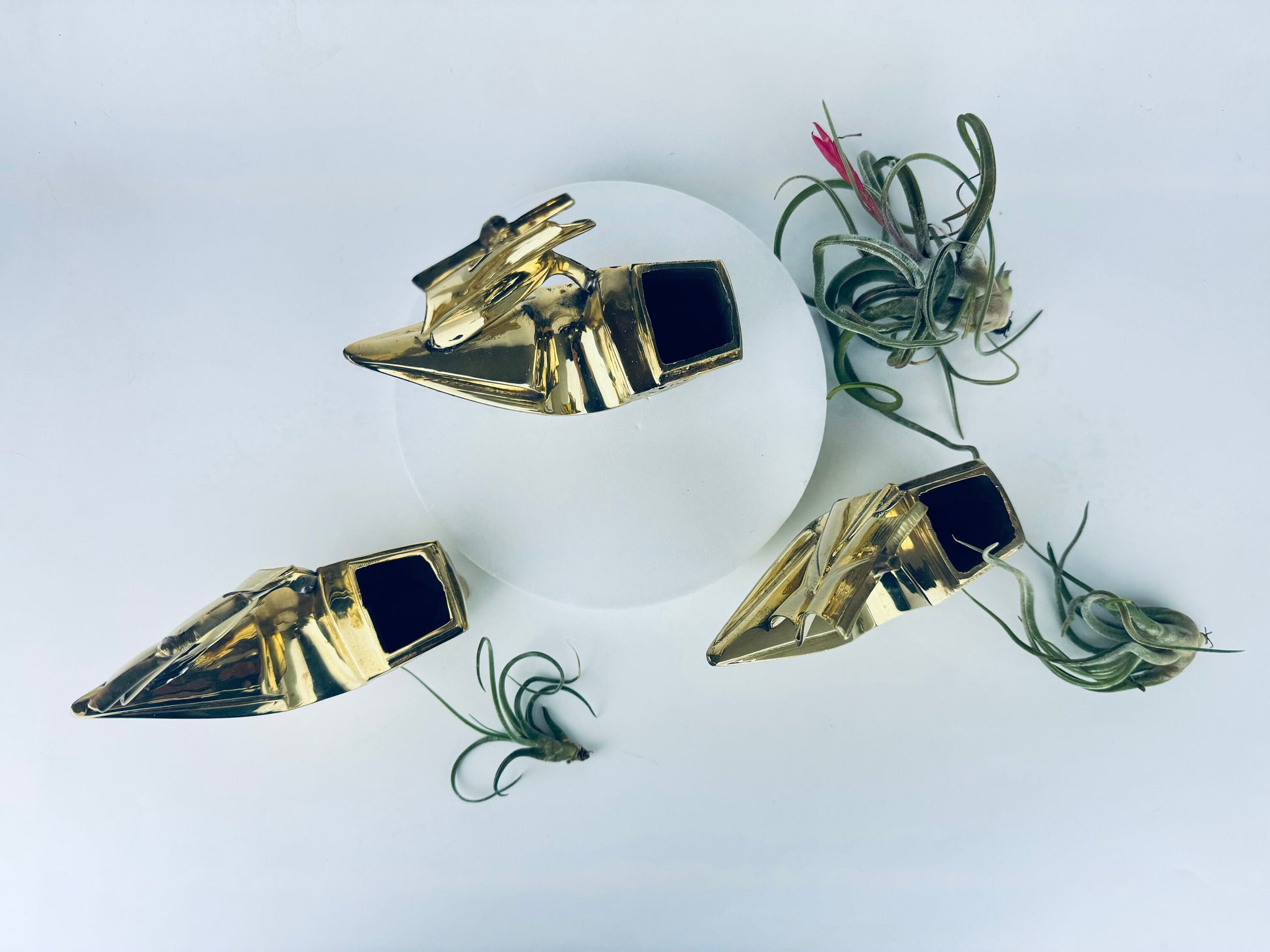 Product image for 'vintage brass pirate boat ship planter sculpture sold separately' (view a51834)