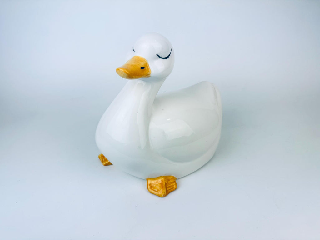 Product image for 'vintage large white ceramic duck figurine' (view ace878)