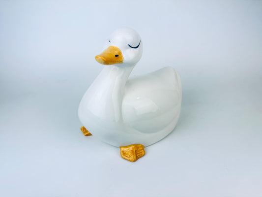 Product image for 'vintage large white ceramic duck figurine' (view ace878)