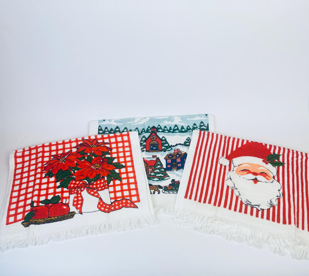Product image for 'vintage christmas fringe hand towels new old stock nos sold separately' (view 0ec421)