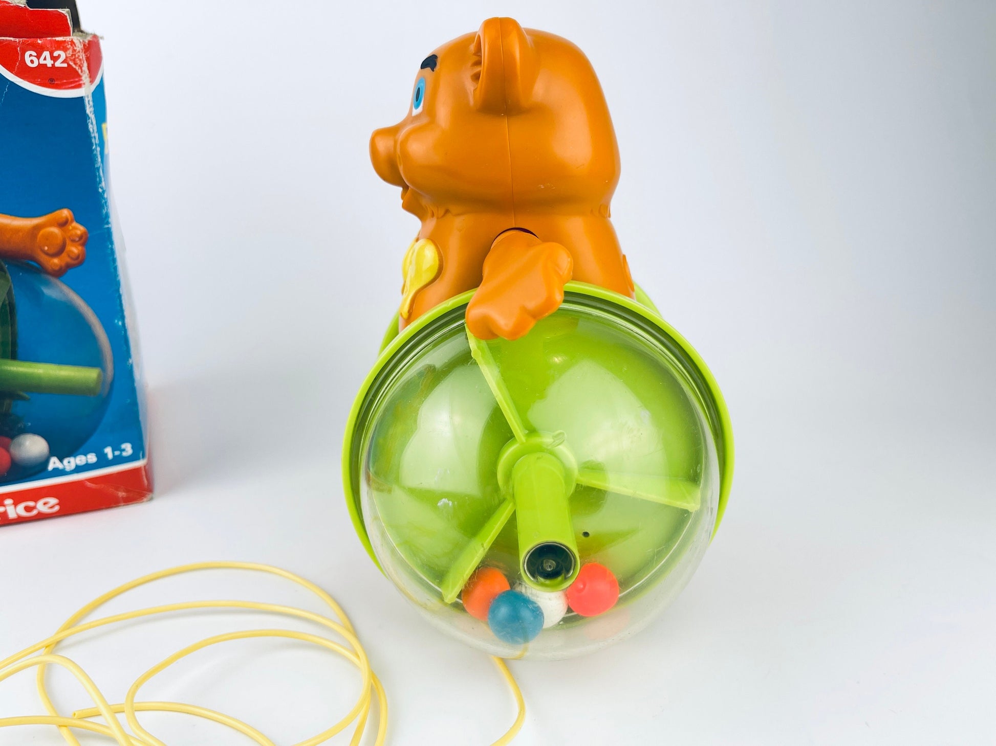 Product image for 'vintage bob along bear fisher price pull toy made in usa' (view 88be67)