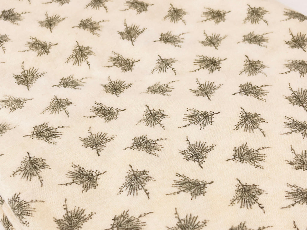 Product image for 'vintage beige sage green fabric 35 x 42' (view c7b4ec)