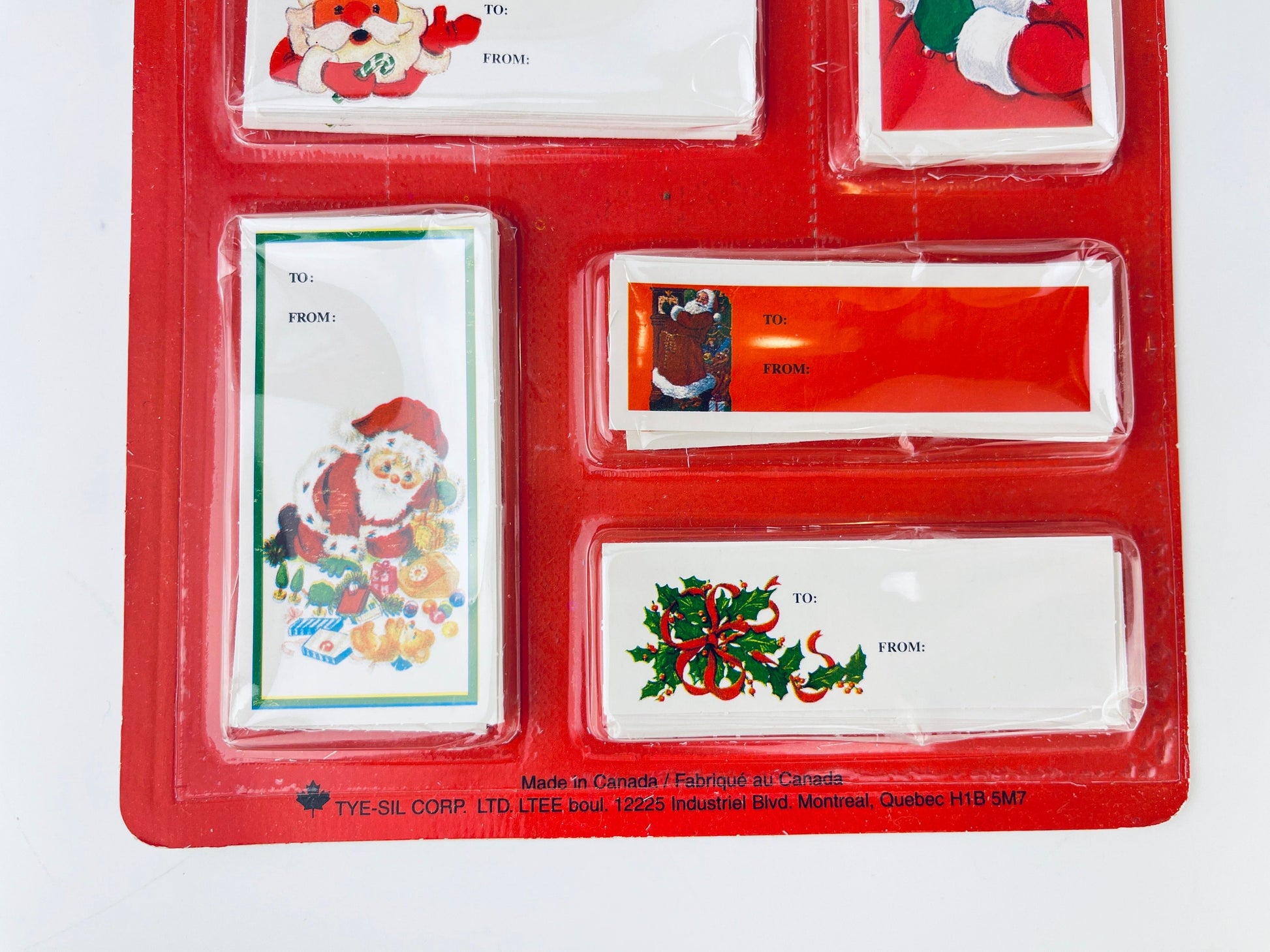 Product image for 'vintage christmas gift trims self stick gift tags set of sixty 60 made in canada new old stock nos' (view 82bb7b)
